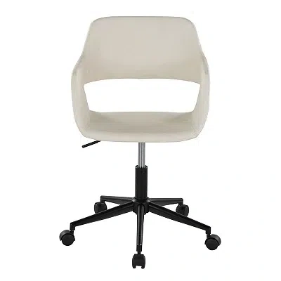 Kirkland's Faux Leather & Black Marshall Office Chair In Neutral