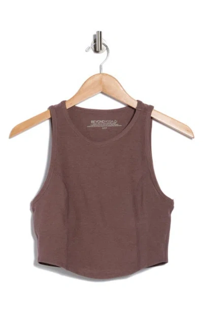 Beyond Yoga Motivate Crop Tank In Brown