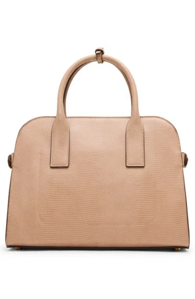 Anne Klein Curved Satchel In Brown