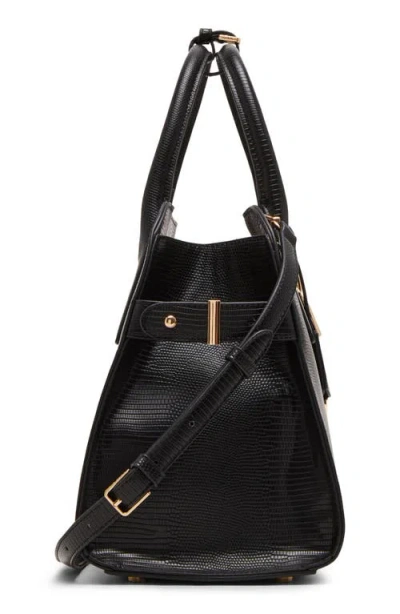 Anne Klein Curved Satchel In Black