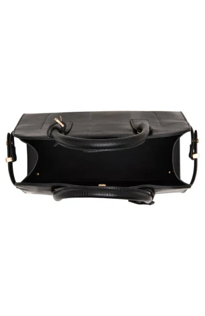 Anne Klein Curved Satchel In Black