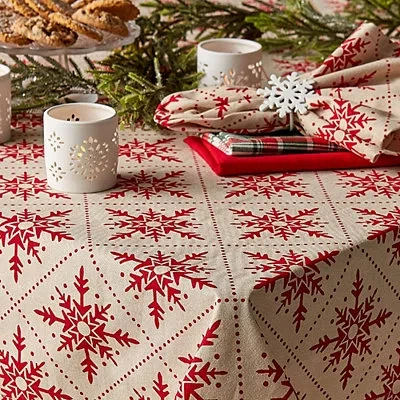 Kirkland's Scandinavian Snowflake Tablecloth In Multi
