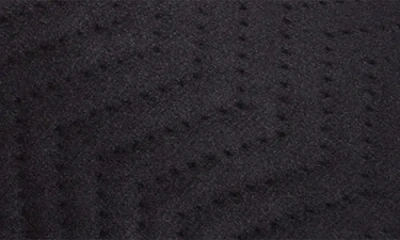 Isotoner Louise Chevron Quilted Faux Shearling Lined Slipper In Black