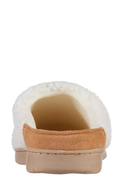 Isotoner Clara Faux Shearling Slipper In White