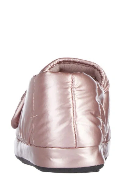 Isotoner Nylon Puffer Slipper In Pink