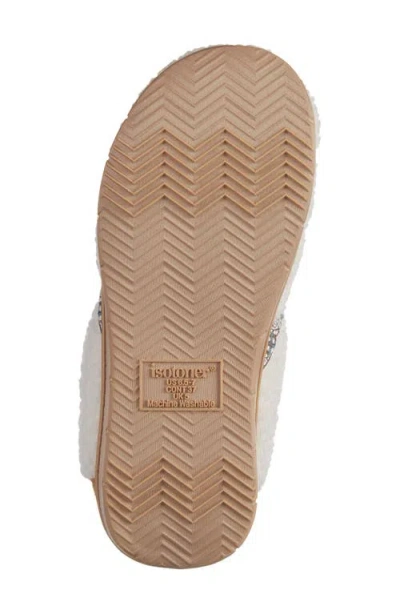 Isotoner Clara Faux Shearling Slipper In White