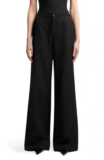Seven Classic Wide Leg Pants In Black