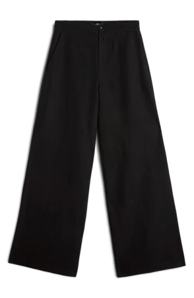 Seven Classic Wide Leg Pants In Black
