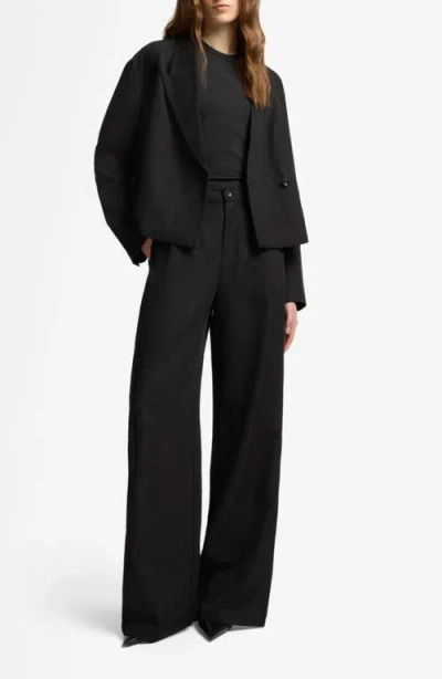 Seven Classic Wide Leg Pants In Black