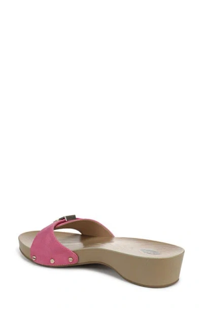 Dr. Scholl's Classic Snake Embossed Sandal In Pink