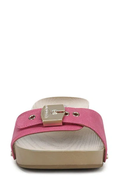 Dr. Scholl's Classic Snake Embossed Sandal In Pink