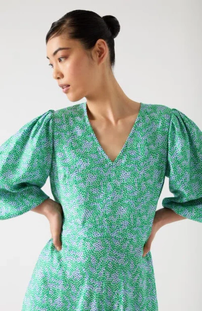 Lk Bennett Lola Birch & Blossom Print Midi Dress