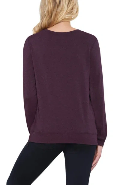 Matty M . Side Zip Sweater In Brown