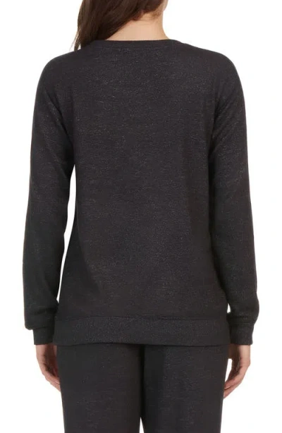 Matty M . Crewneck Sweatshirt & Pants Set In Black