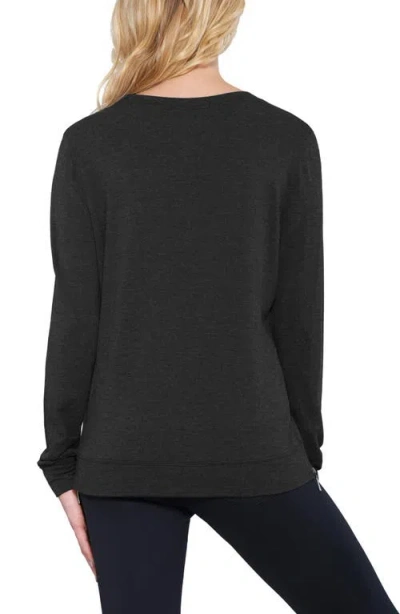 Matty M . Side Zip Sweater In Black