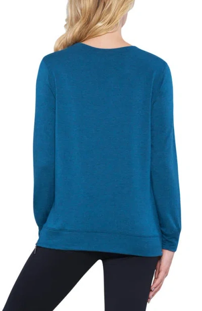 Matty M . Side Zip Sweater In Blue
