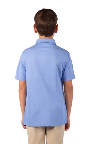 Tailorbyrd Kids' Solid Knit Polo In Blue
