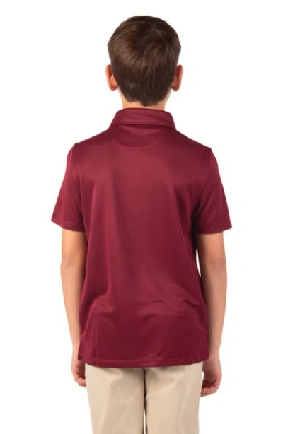 Tailorbyrd Kids' Solid Knit Polo In Brown