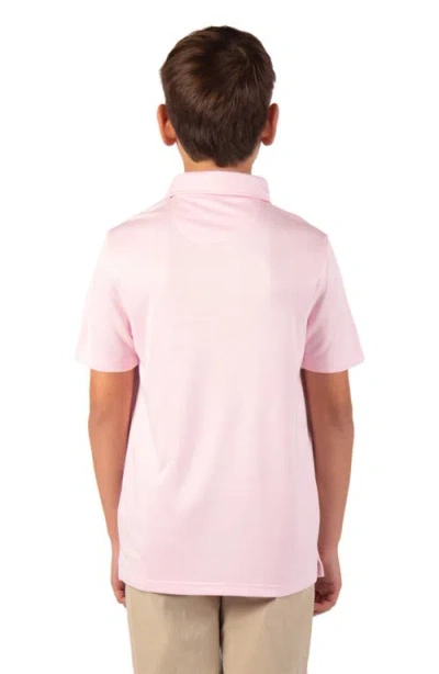 Tailorbyrd Kids' Solid Knit Polo In Pink
