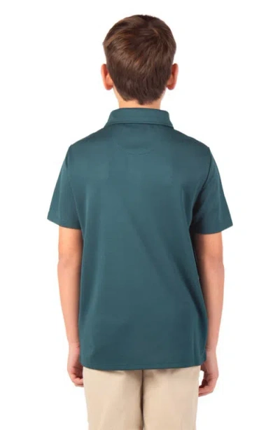 Tailorbyrd Kids' Solid Knit Polo In Blue
