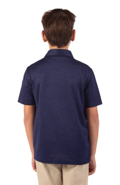 Tailorbyrd Kids' Mélange Mesh Performance Polo In Blue