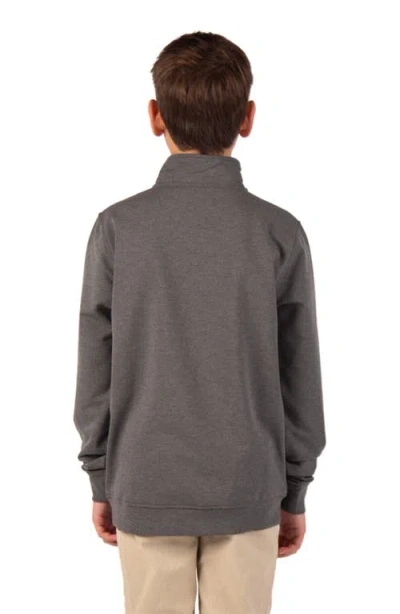 Tailorbyrd Kids' Fleece Quarter-zip Pullover In Brown