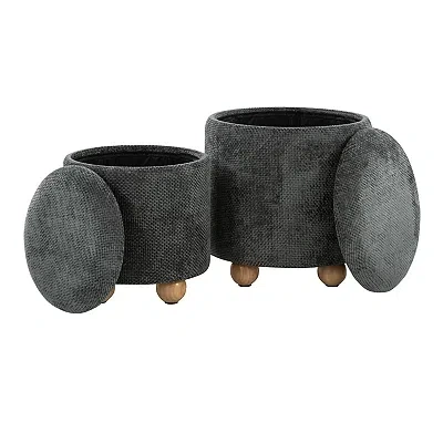 Kirkland's Bacci Nesting Ottomans In Green