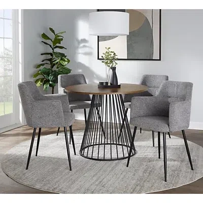 Kirkland's Canary Cosmo Round Dining Table In Brown