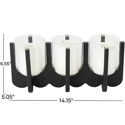 Kirkland's Hurricane Candle Holder 14 In. In Black