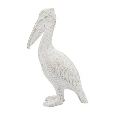 Kirkland's Washed Standing Pelican Figurine In White