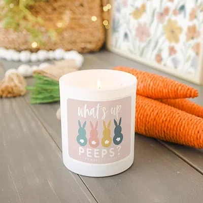 Kirkland's Strawberry Cream Bunny Peep 2-wick Candle In White