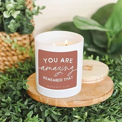 Kirkland's You Are Amazing Grapefruit Glow Jar Candle In Multi