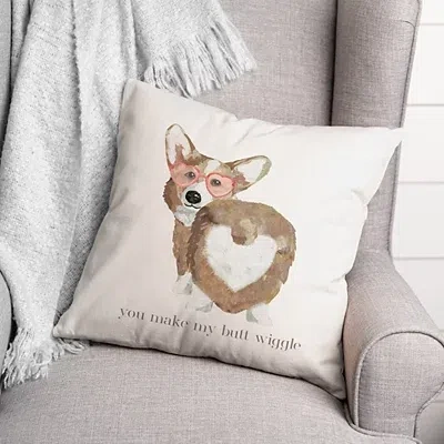 Kirkland's You Make My Butt Wiggle Corgi Pillow In Multi