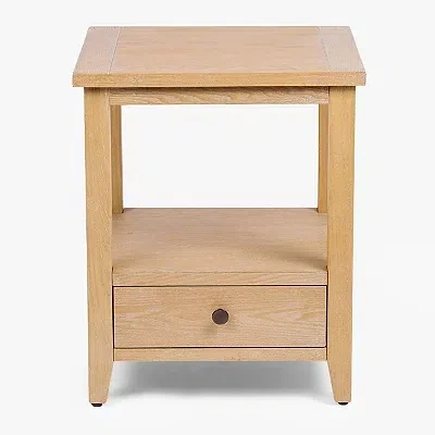 Kirkland's Duncan Natural Whitewash Wood End Table In Neutral