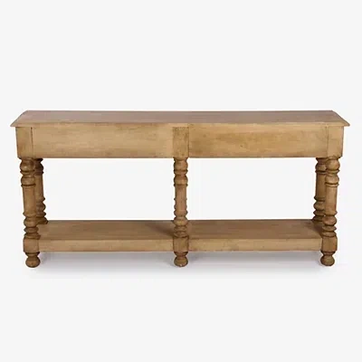 Kirkland's Ornate Carved Wood 2-drawer Console Table In Brown