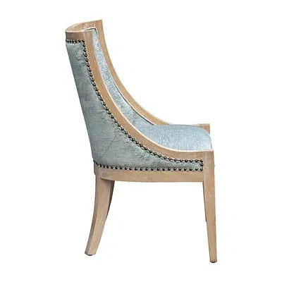 Kirkland's Soft Green Upholstered Elmcrest Dining Chair In Blue