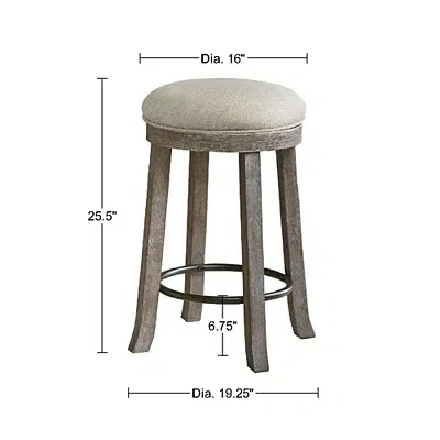 Kirkland's Backless Swivel Counter Stool In Neutral