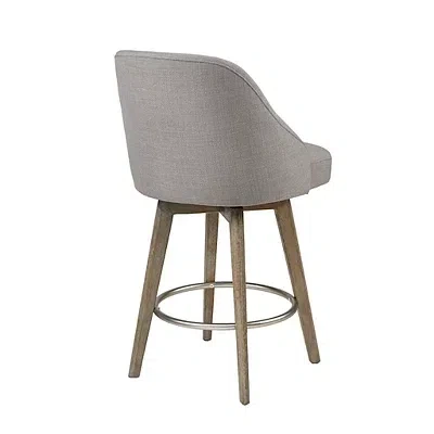 Kirkland's Upholstered Pearce Swivel Counter Stool In Gray