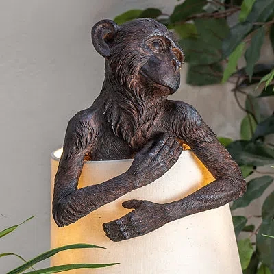 Kirkland's Monkey Table Lamp In Brown