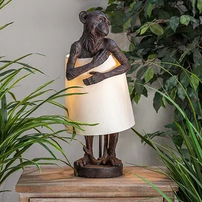 Kirkland's Monkey Table Lamp In Brown