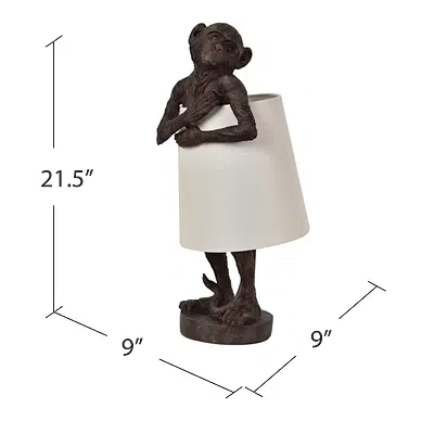 Kirkland's Monkey Table Lamp In Brown