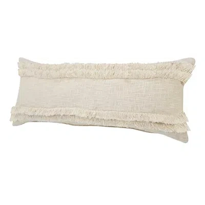 Kirkland's Textured Fringe Lumbar Pillow In Brown
