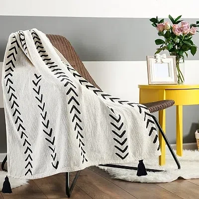 Kirkland's Handmade Chevron Throw Blanket In White