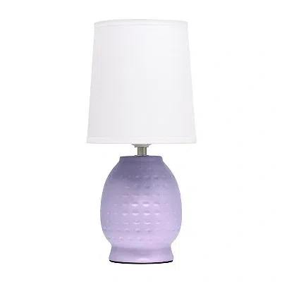 Kirkland's Lavender Dimpled Ceramic Petite Table Lamp In Purple