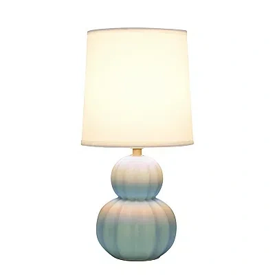 Kirkland's Ceramic Stacked Gourd Petite Table Lamp In Blue