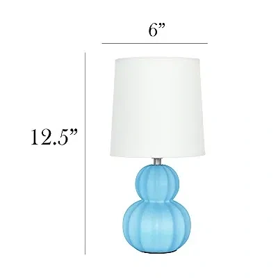 Kirkland's Ceramic Stacked Gourd Petite Table Lamp In Blue