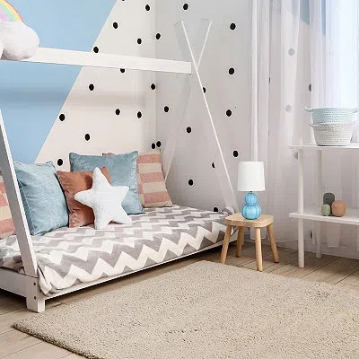 Kirkland's Ceramic Stacked Gourd Petite Table Lamp In Blue