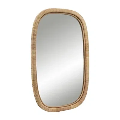 Kirkland's Bambo Wrapped Frame Rectangle Wall Mirror In Brown