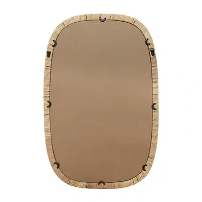 Kirkland's Bambo Wrapped Frame Rectangle Wall Mirror In Brown
