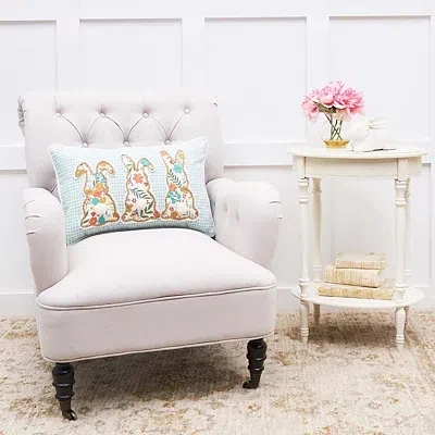 Kirkland's Blossom Bunny Trio Lumbar Pillow In Multi